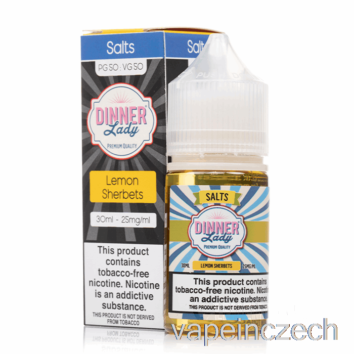 Citronové šerbetové Soli - Vape Dinner Lady - 30ml 25mg Vape Bez Nikotinu
